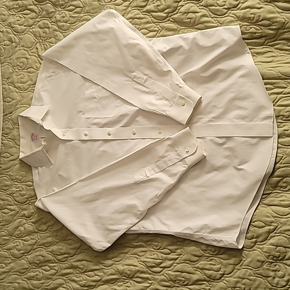 White Traditional Fit Brooks Brothers Dress Shirt - 16.5-34